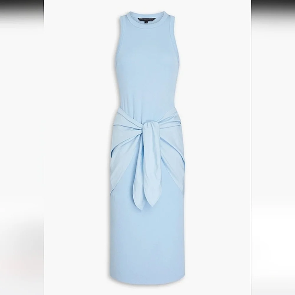 🎁SPECIAL🎁VERONICA BEARD Odeon Layered Ribbed Stretch Midi Dress - Picture 11 of 11